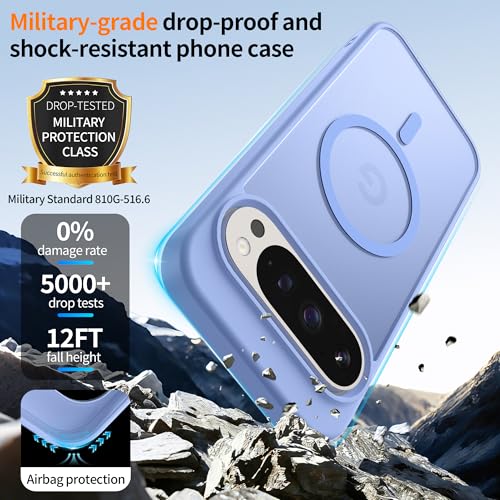 Coque Pixel 10 Pro XL Magsafe violet clair Jshru avec protecteurs d'écran