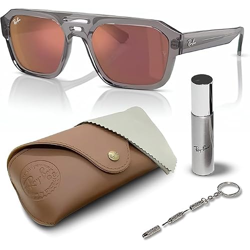 Ray-Ban RB4397 CORRIGAN BIO-BASED Square-Round Shaped Sunglasses for Men & Women with Official RAYBAN Eyewear Kit