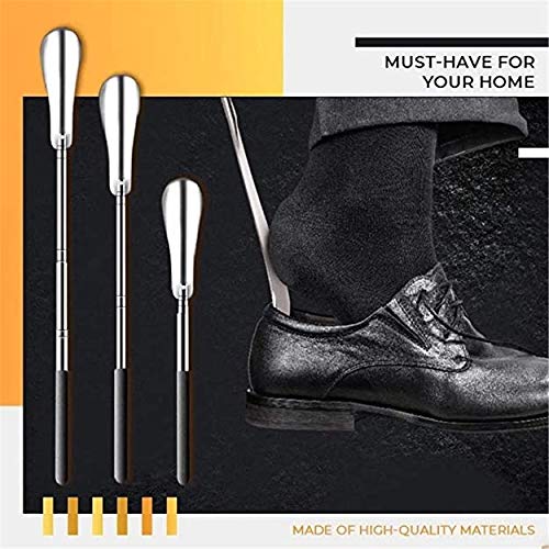 Chausse-Pied Long 30cm Acier Inoxydable - Design Ergonomique Pour Bottes Et Chaussures Sans Se Baisser