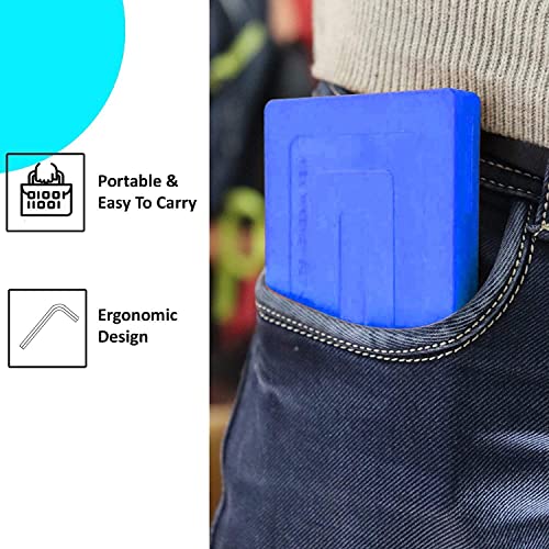 Image of RAMEX 9pc Hex Allen Key Set In Plastic BLUE Box, Sizes: 1.5, 2, 2.5, 3, 4, 5, 6, 8, 10 Oil Can with FIXED AND FLEXIBLE SPOUT For Vehicles -1 /2 Pint Capacity. Glossy Blue & Yellow