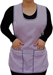 Bata Feminina Jaleco Oxford Ajustável 36-48 com Bolsos Laterais – Avental Profissional para Trabalho