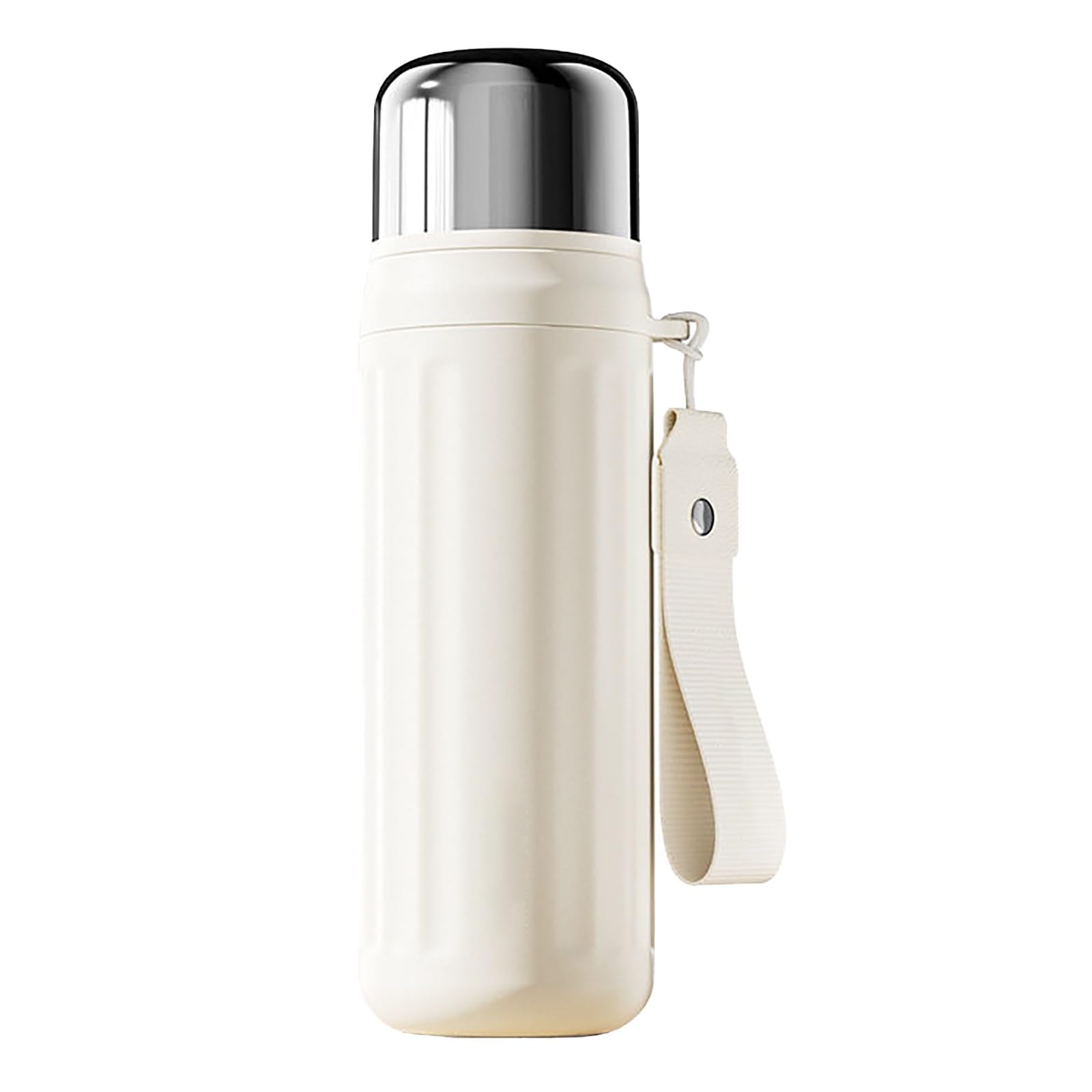 Taza Cafe Termica, Vaso Termico Cafe, Dos Formas de Beber, Mantiene El Calor y El Frío, Fácil de Transportar, Ideal para El Hogar, La Oficina y Viajes (550ml)(White)