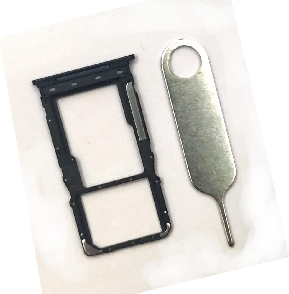 Sim Tray Sim Card Holder Micro SD Tray Replacement for Motorola Moto G Pure XT2163-4 Black