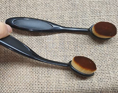 2 Pack Toothbrush Foundation Brush Oval Makeup Brush Loose Powder Toothbrush Brushes For Blending Liquid, Cream, Flawless Powder Cosmetics Tools #TOP3