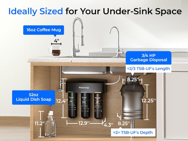 Waterdrop TSB-UF 0 01 m Ultra Filtration Under Sink Water Filter System 9 Layer Under Sink Water Filtration — view 8