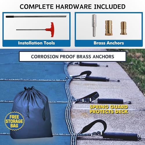 Funda sólida para piscina enterrada 16x32 pies miniatura 5