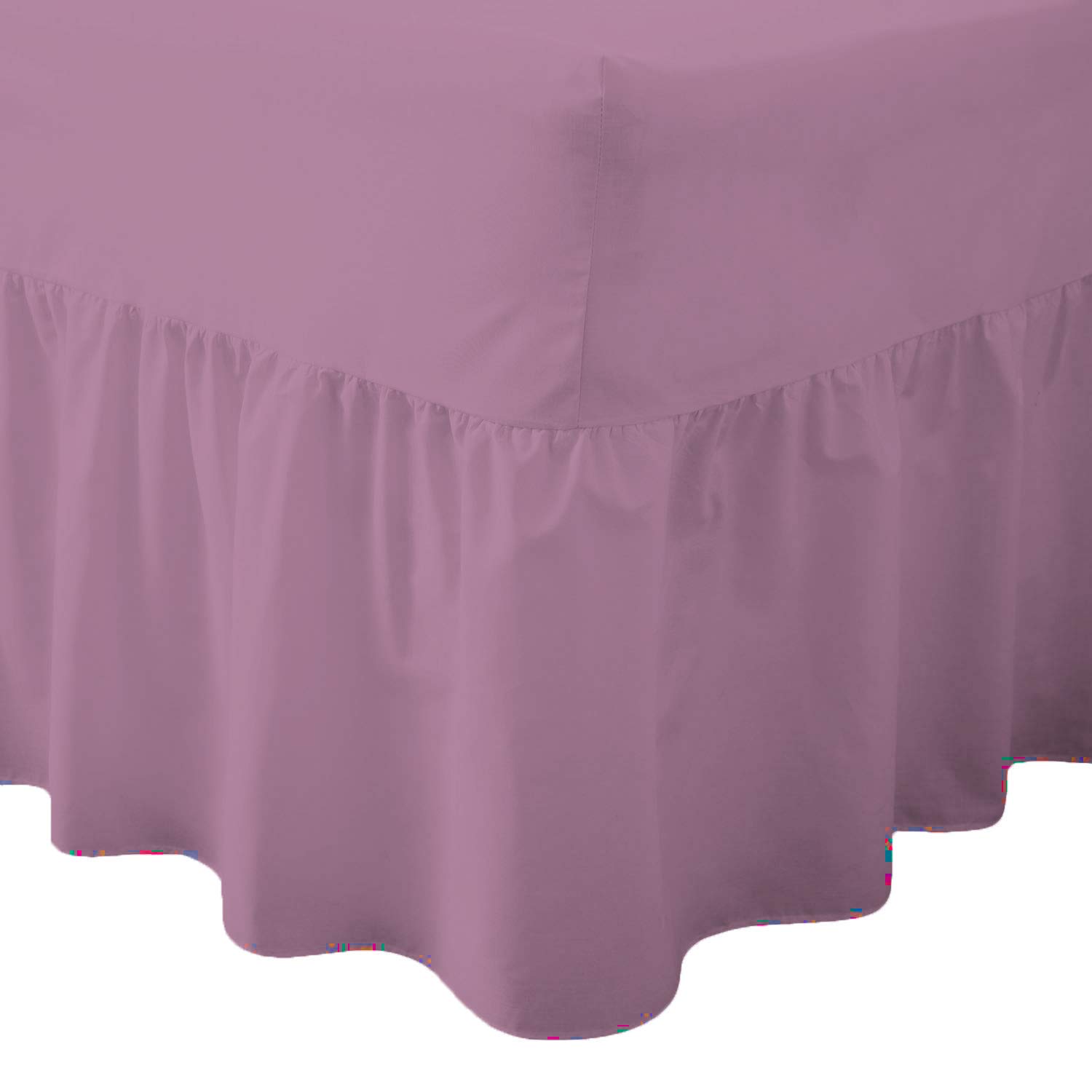 Amigozone Rose Non Iron Pollycotton Percale Valance Fitted Sheet Or Pillowases And 19 Colors (King, )