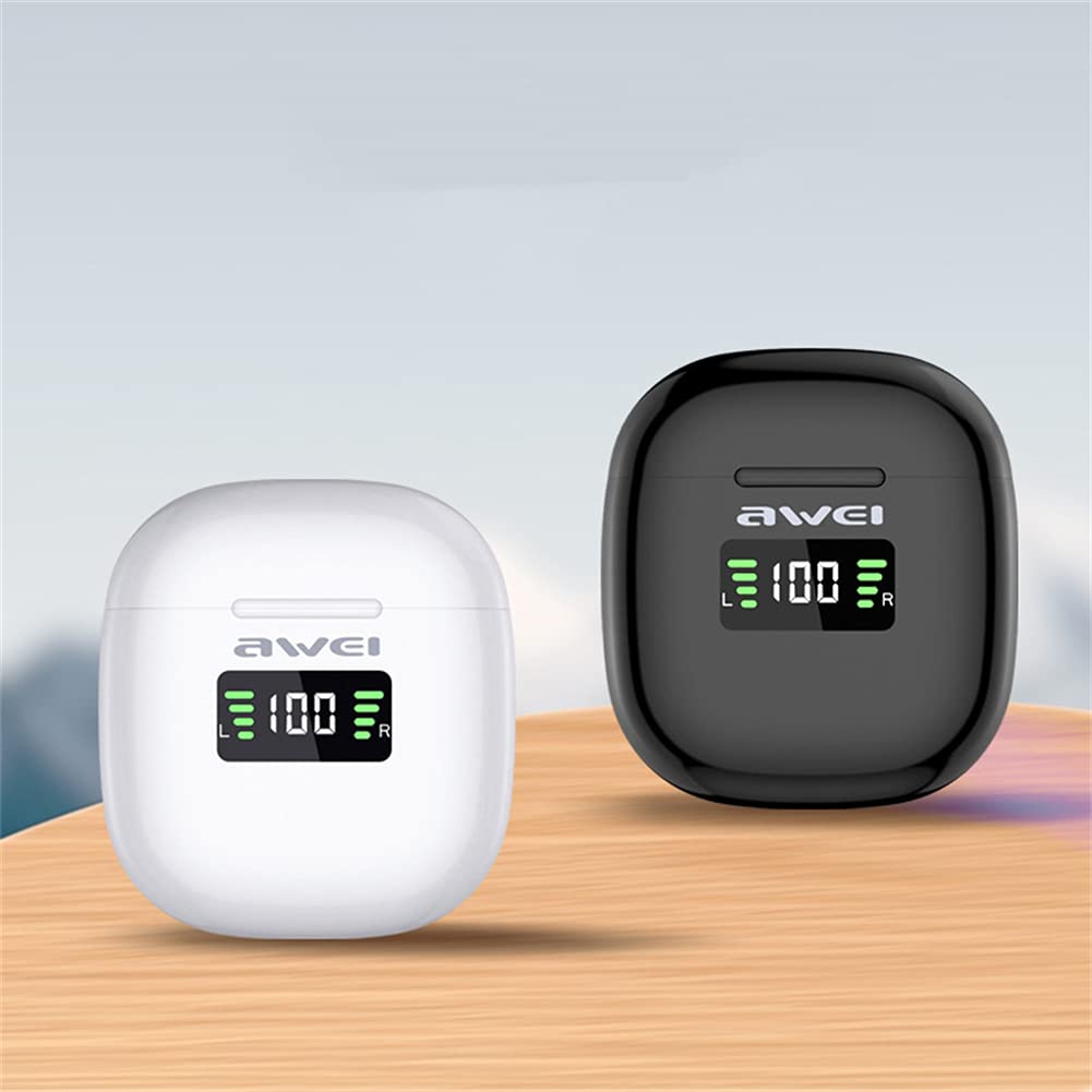 True Auricolari Wireless Bluetooth Cuffie Bluetooth Control Touch, Auricolari Bluetooth Impermeabili IPX4, con Riduzione del Rumore, per Gym Workout in Esecuzione,Nero