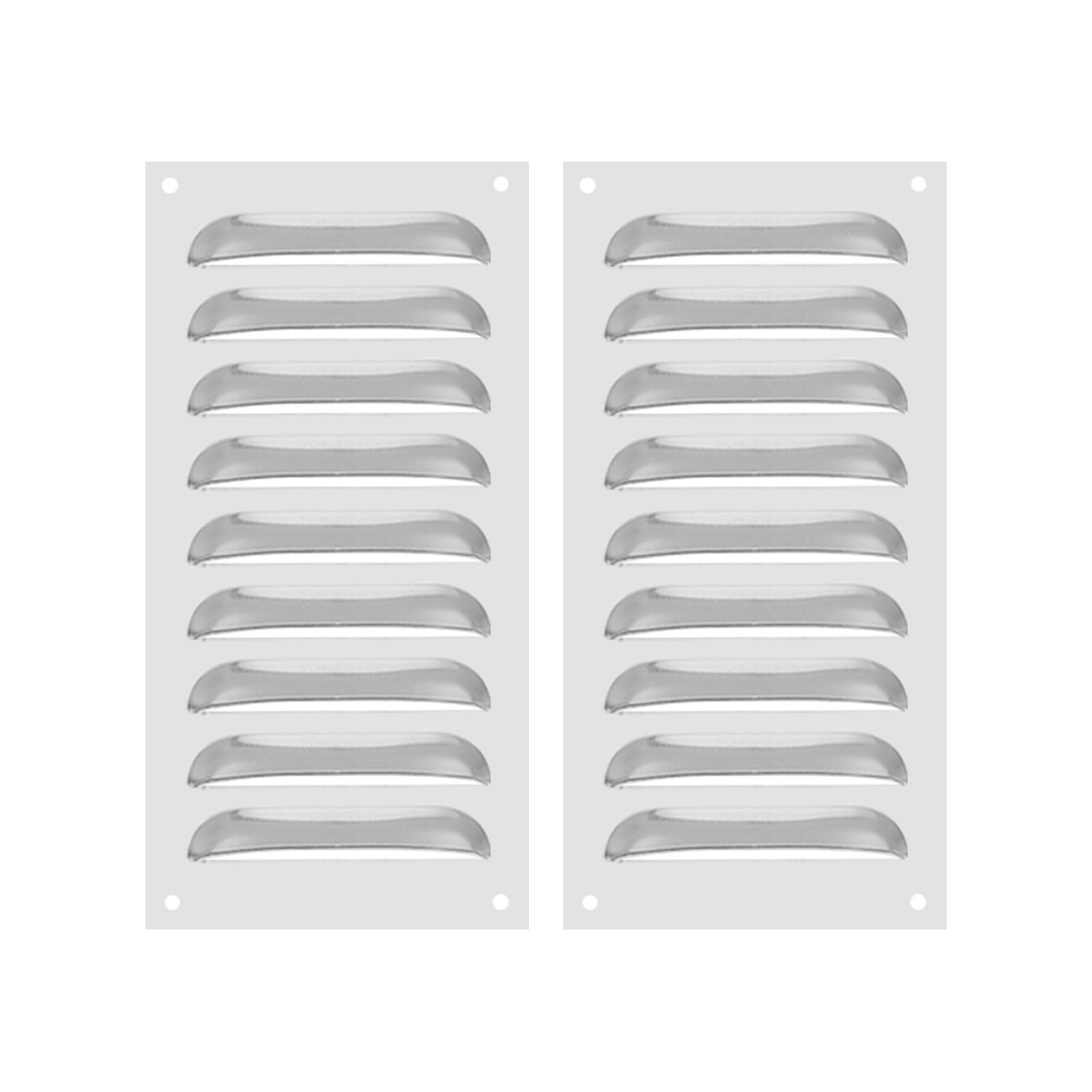 Grille de ventilation acier inoxydable 4x8 pouces PATIKIL pour conduit d'air de maison x2