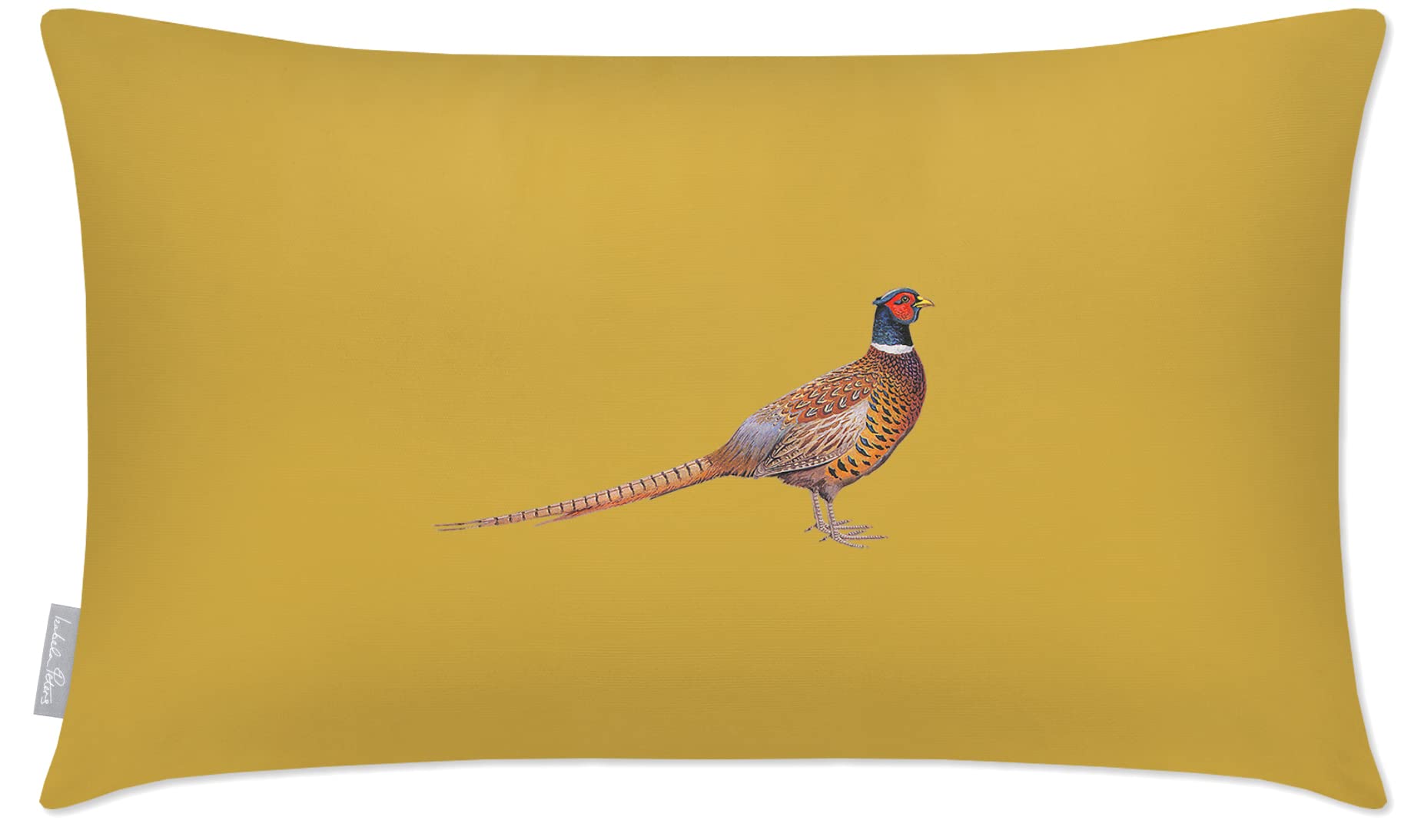 Izabela Peters Outdoor Cushions Waterproof, 60 x 40 cm, Filled Outdoor Cushion, Pheasant - Mustard, Garden Furniture Cushions, Outdoor Seat Cushions, Garden Chair Cushions