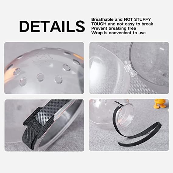 Miniatura 3 de Bozal de gato para aseo, bozal de burbujas y botas para recortar uñas, máscara de aseo para gatos con antimordeduras, casco de astronauta de gato