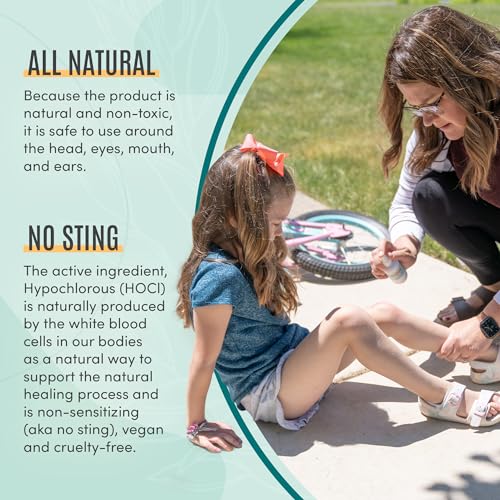 Active Skin Repair First Aid Healing Skin Spray - Natural & Non-Toxic with Hypochlorus Acid for Minor Cuts, Wounds, Scrapes, Rashes, Sunburns, & More, 3 oz - Thumbnail 5
