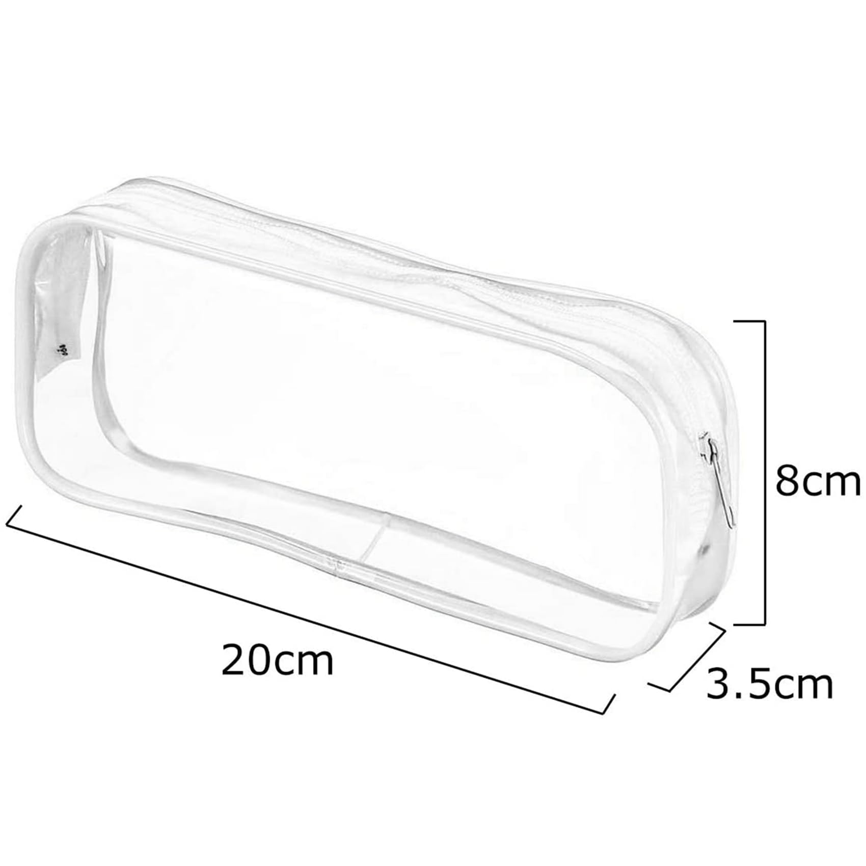 Astuccio Trasparente da 40 Pezzi Astuccio per Matite Trasparente di Grande Capacità Astuccio per Penna nel PVC con Cerniera