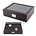 10 Grids Uhr Aufbewahrungsbox, Schmuck Organizer & Vitrine, Kohlefaser