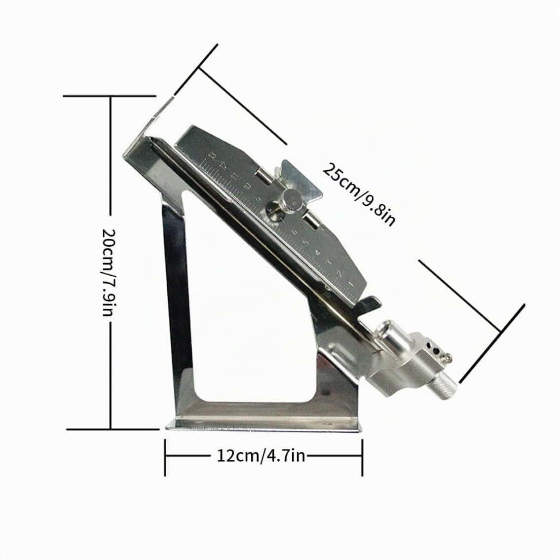 Gabarit d'empennage de flèche, gabarit d'empennage flèche réglable avec Outil de tir à l'arc Portable en Aluminium à échelle Claire pour Le tir l'arc Bricolage Argent, Fletcher
