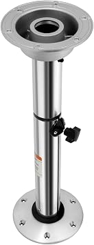 Removable Campervan Table Leg, Aluminium Telescopic Removable Table Leg, Adjustable Boat & Rotatable Pedestal Stand, for Rv, Camper, Caravan Boat, Yacht Home, 22-28"