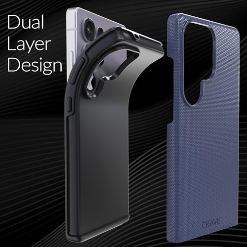 Image of Crave Compatible with Samsung Galaxy S25 Ultra Case, Shockproof Protection Dual Layer Case for Samsung Galaxy S25 Ultra (6.9 inch) - Navy
