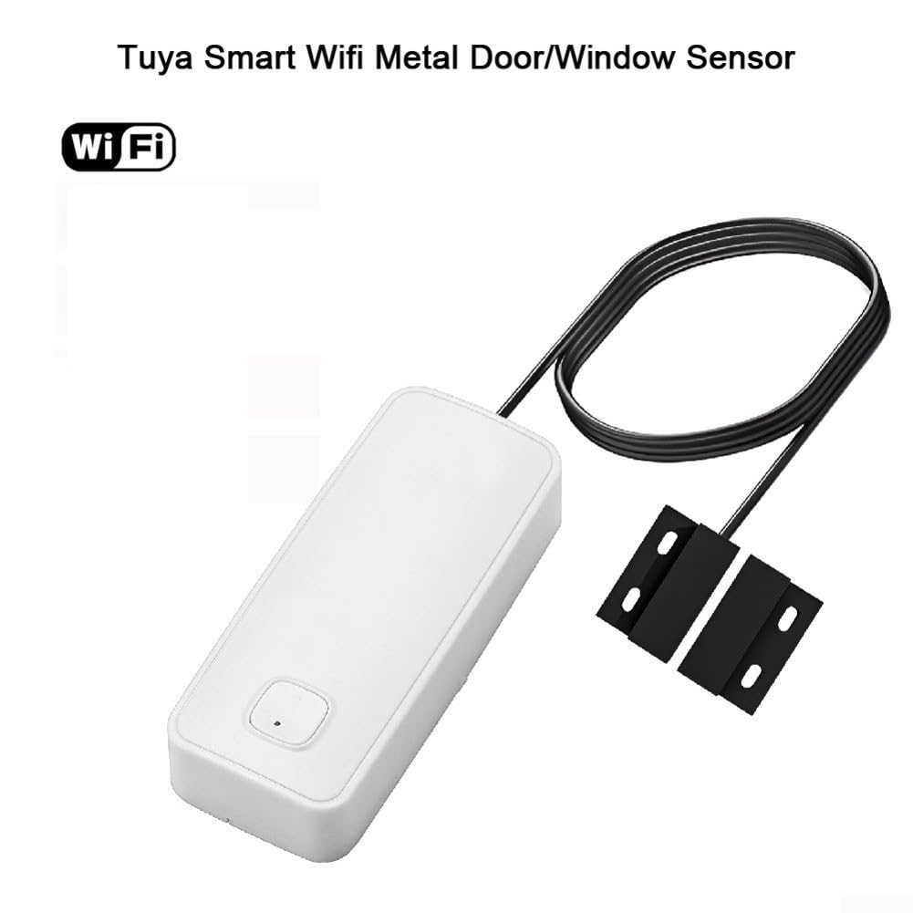 Sensore di Allarme per Porta, Sensore WiFi Intelligente per Porta e Finestra, Allarme Magnetico Wireless a Contatto per Sicurezza Domestica, Compatibile con Tuya/Smart Life/Alexa e Controllo Vocale di