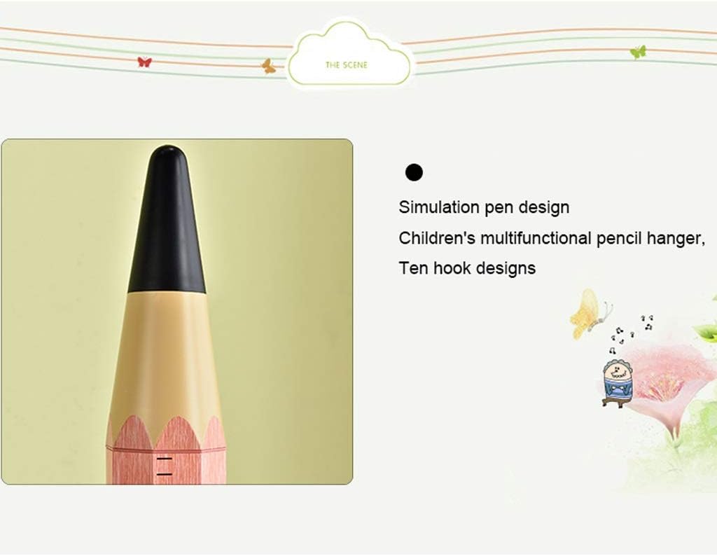 Free Standing Coat Rack Pencil Shape Coat Rack Floor Hanger Teenager Children Fashion Creative Clothes Vertical Rack Bedroom Floor Coat Stand (Color : Blue) (Blue)