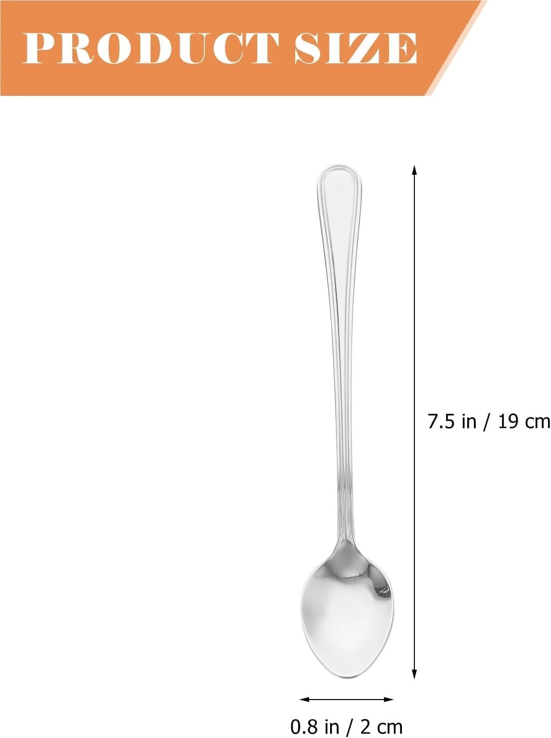 Coffee Scoop 6Pcs Stainless Steel Long Handle Mixing Spoons for Beverage Kitchen Dessert and Ice Cream Use Spoon