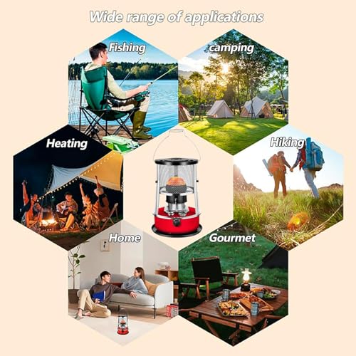 Indoor Kerosene Heater 5.2L Tank Rauchbarer Portbarerove für Notstromausfälle Camping Warmth Safe Anti- Tip Design Schnelle Heizung Effiziener Kraftstoffgebrauch Gemütliches Home Office Shel-8