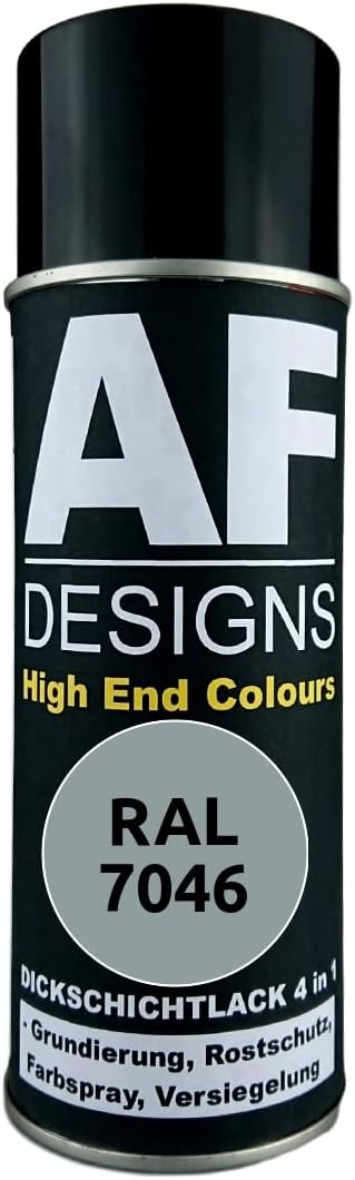 Alex Flittner Designs Rust Protection Paint 4-in-1 RAL 7046 Telegrey 2 Metal Protective Paint Spray Rust Protection Paint Spray Can