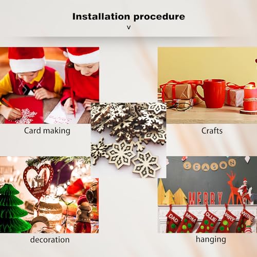 EKSMA 100 Pezzi Legno Fiori Foglie Abbellimenti