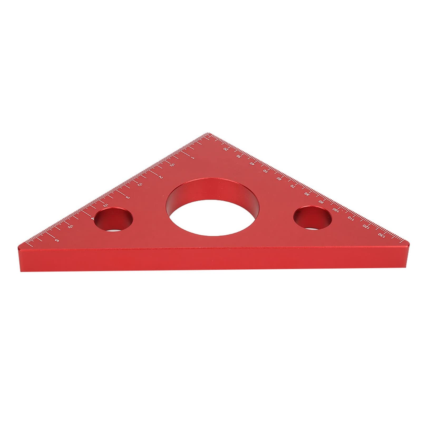 Righello Triangolare Professionale in Lega di Alluminio per la Lavorazione del Legno, con tacche di misurazione Precise per Il Fai da Te.