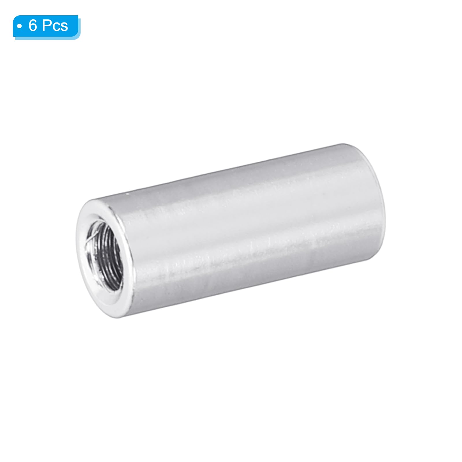 PATIKIL M3 Aluminum Spacers, 6 Pcs Metal Spacer Aluminum 3mm ID x 5mm OD x 12mm L Threaded Spacer Screw Standoff Round for RC Car Drones Motherboard, Silvery - Image 3