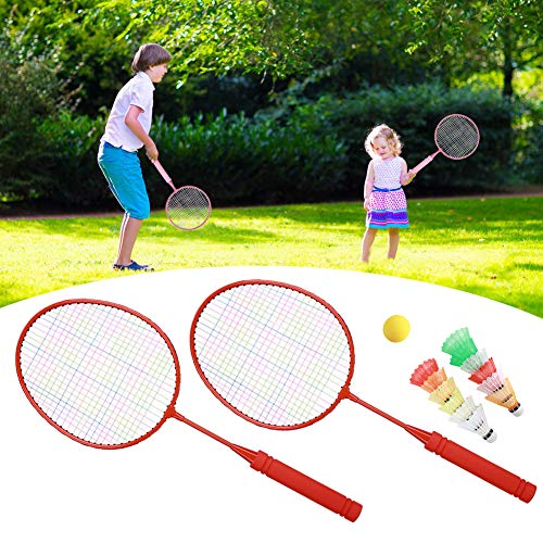 image for AMONIDA April Gifts Badminton Set Badminton, Soft Handle Pink Round Ra
