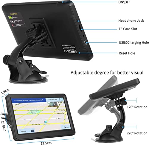 TENSWALLXCJC Navigationsgerät für Auto LKW 2023: PKW Touchscreen 7 Zoll 8G 256M Navigation mit Sprachführung… – Bild 6