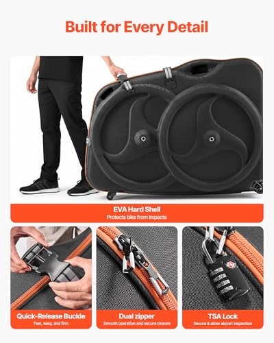 VEVOR EVA Hard Shell Bike Travel Case