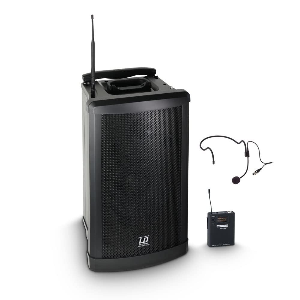 LD Systems Roadman 102 HS B5 - Mobiler PA Lautsprecher mit Headset Mikrofon und Taschensender