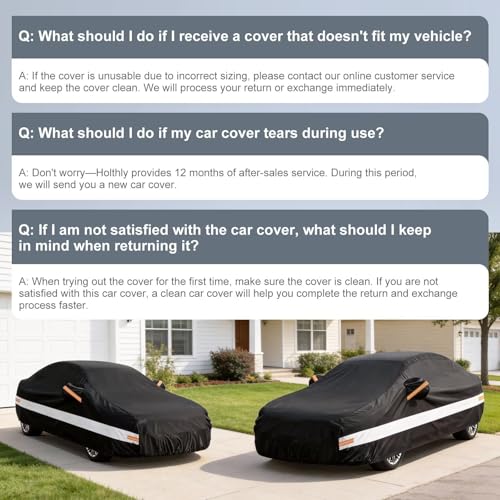 Image of 10 Layers Car Cover Custom Fit for Mazda 3 Sedan(2006-2026), Waterproof All Weather for Automobiles, Outdoor Full Cover Sun Dust Rain Protection with Cotton. Black