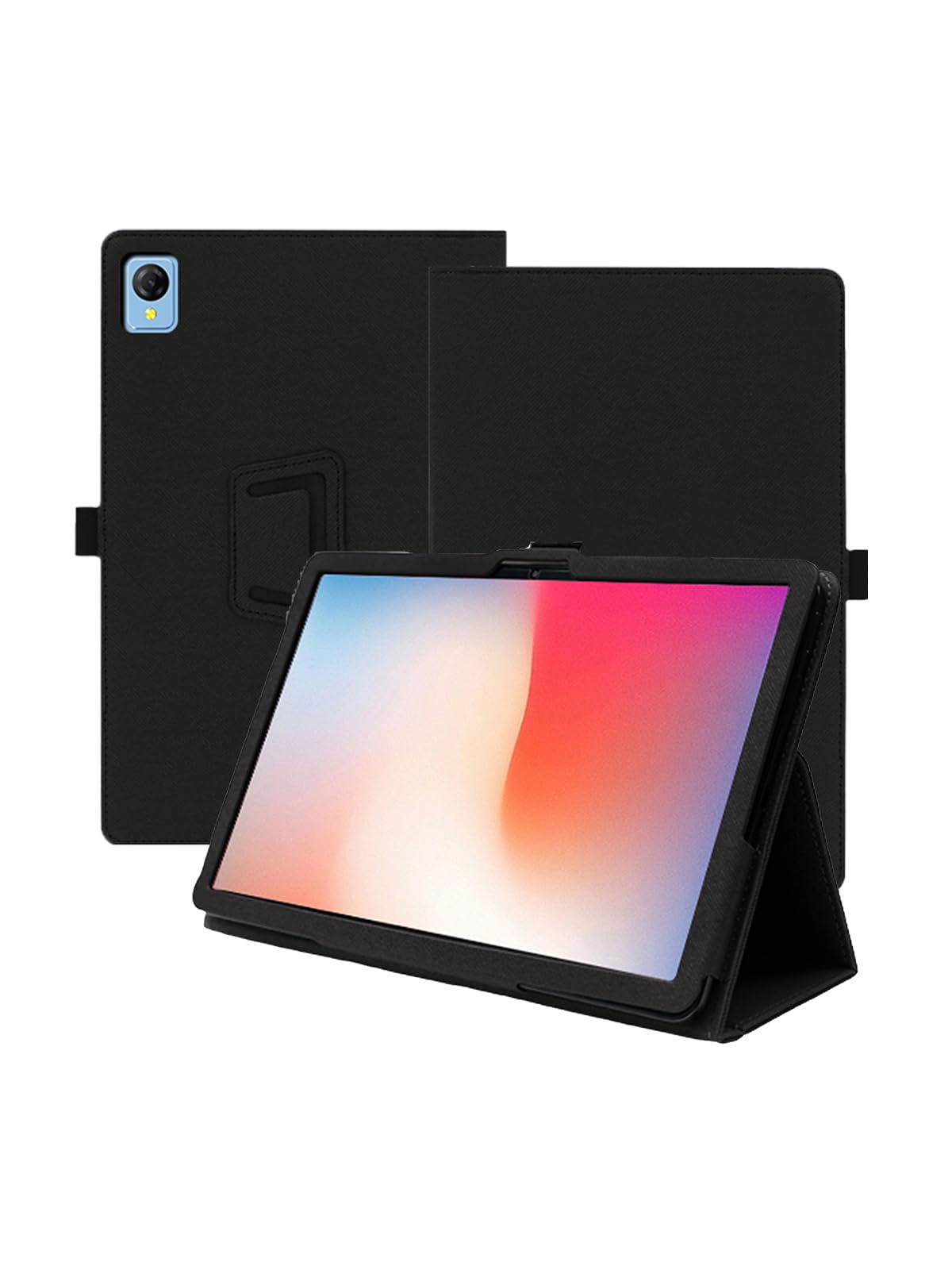 Leather Case For Topsand N8 Plus 8.7 Tablet - Folio Stand Cover With Hand Strap