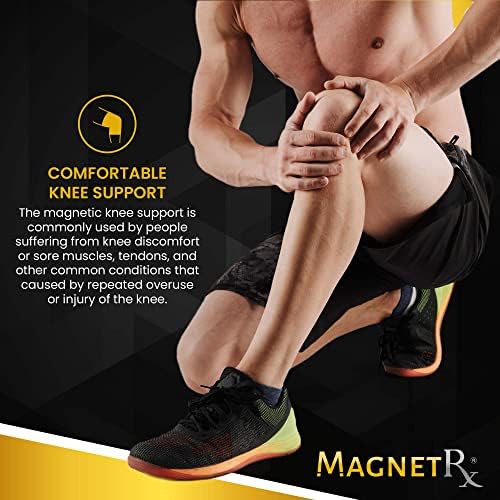 MagnetRX® Magnetic Knee Compression Sleeve - (2-Pack) Knee Support with Magnets for Knee & Recovery - Magnet Knee Brace Support (Large)