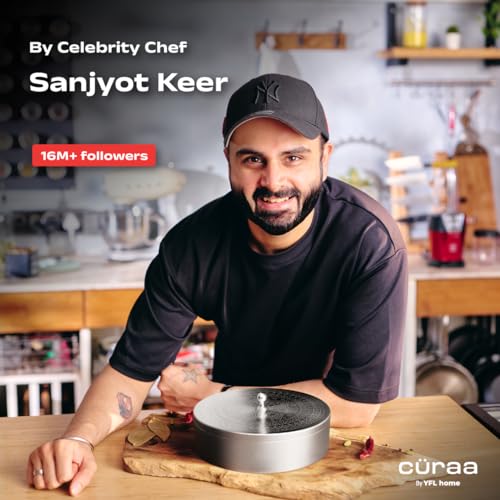 Image of CURAA Stainless Steel Masala Dani | By Chef Sanjyot Keer | Masala Box for Kitchen with Spoon (Pure Steel, 7 Detachable containers, 100 ML) | Spice Storage Container | Spice Box for Kitchen Gift