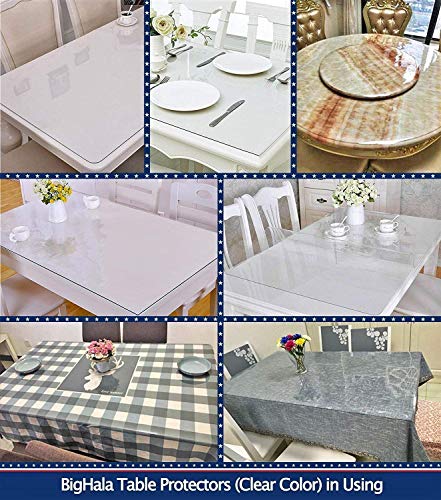 Multi-Size Table Protector Tablecloth Protector Clear Plastic Tablecloth Waterproof Wipeable Vinyl Tablecloth Pvc For Rectangle Dining Tables Mat Desk Pad Furniture Protector 24" 36 Inch 60 X 91Cm #TOP7
