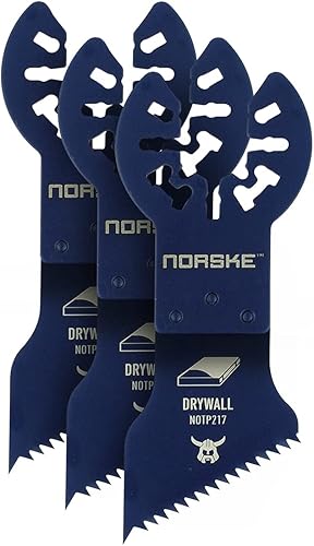 Norske Tools NOTP285 Hoja de corte para paneles de yeso (paquete de 3), accesorios de herramientas oscilantes  Hojas de sierra oscilantes, color