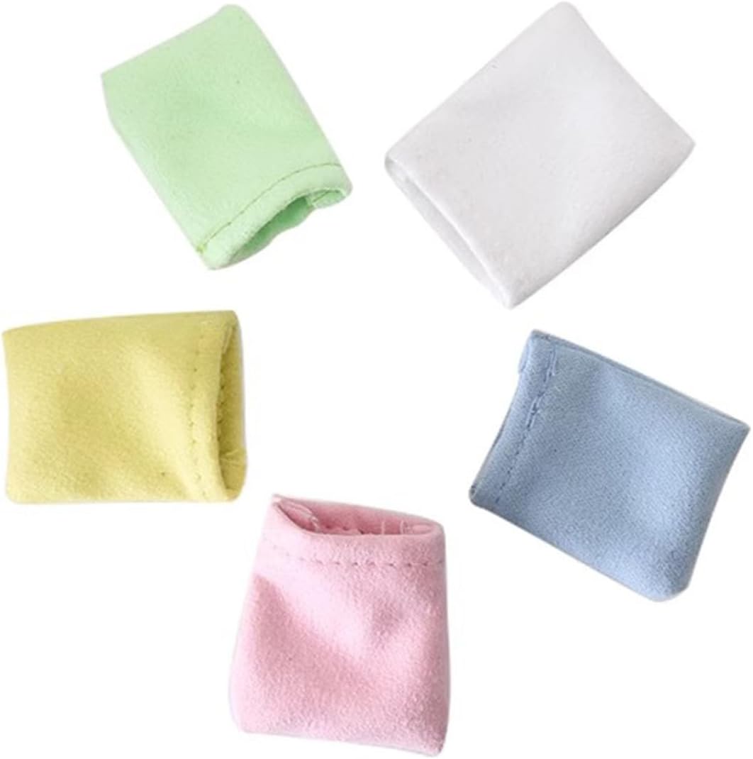 Montessori Kids's Finger Cleaning Cloths, Mini Plush Cleaning Cloths (5 Pieces)