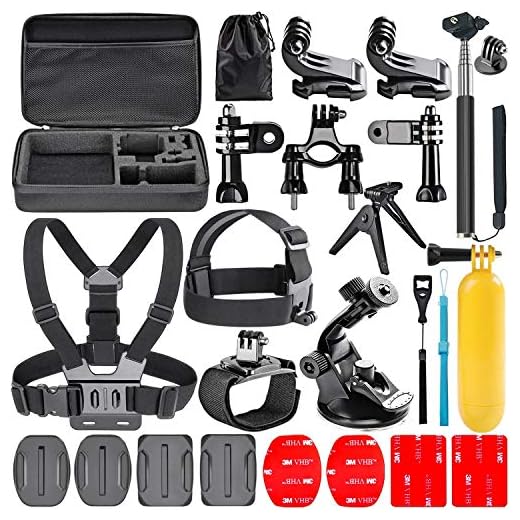 Navitech 18-i-1 actionkamera tillbehör kombinationssats med EVA-fodral kompatibel med Sony Action Cam HDR-AS15 | Sony Action Cam HDR-AS30V