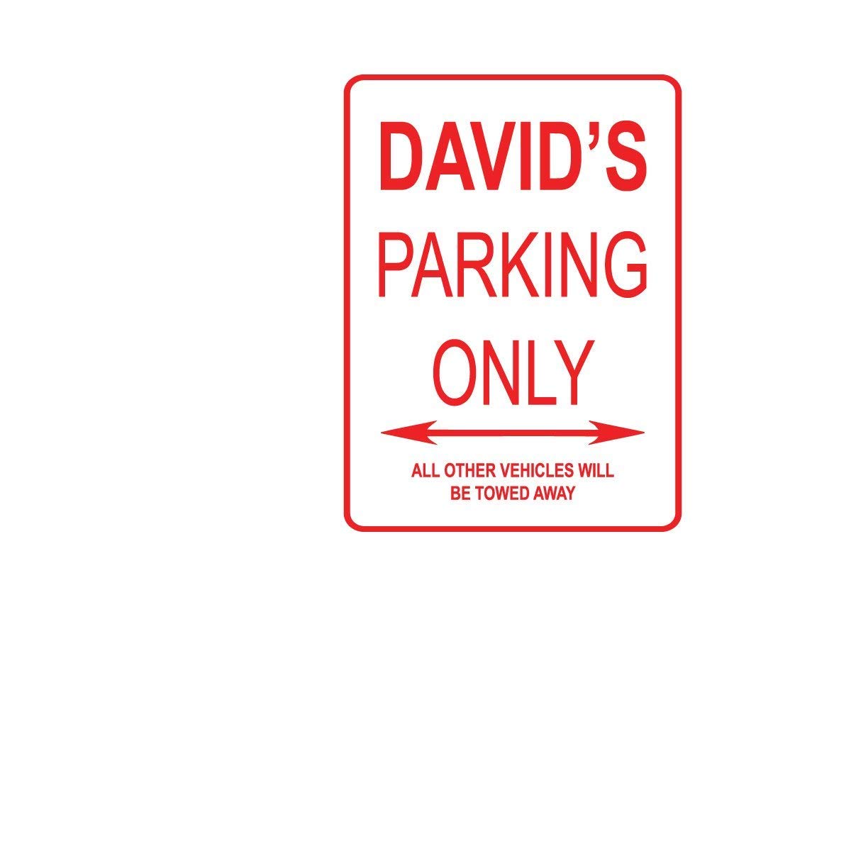 Yelacecca Tin Sign David'S Parking Only Street Sign 12" X 8"