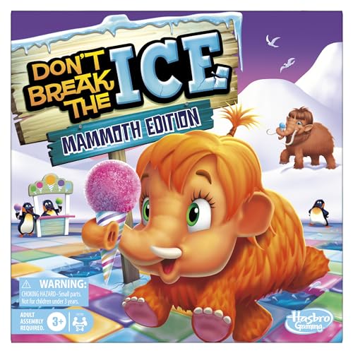 Don’t Break the Ice Mammoth Edition Board Game | Ages 3 and Up | 2 to 4 Players | Preschool and Kids Games English (Amazon Exclusive) by Hasbro Gaming - Used condition - CA$18.55