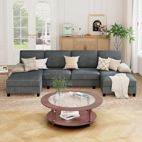 Walsunny Sectional Couches for Living Room, Convertible U-Shaped Sofa Couch