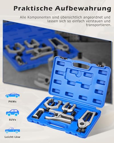 DAYUAN Tragegelenk Kugelgelenk Spurstangenkopf Abzieher Ausdrücker Satz 5 TLG. Werkzeug