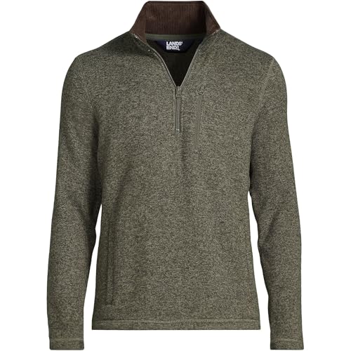 Lands' End Men's Quarter Zip Sweater Fleece3