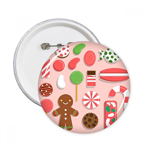 Badge Joyeux Noël format XL multicolore en lot de 5 pièces de décoration