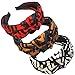 Produktbild 3 Stück Damen Stirnbänder Breit Haarbänder Turban Verknotet Vintage Lässige Bow Knot Haarschmuck, Boho im Retro Style Haarband Make-up Designer FF Print Stirnband für Frauen