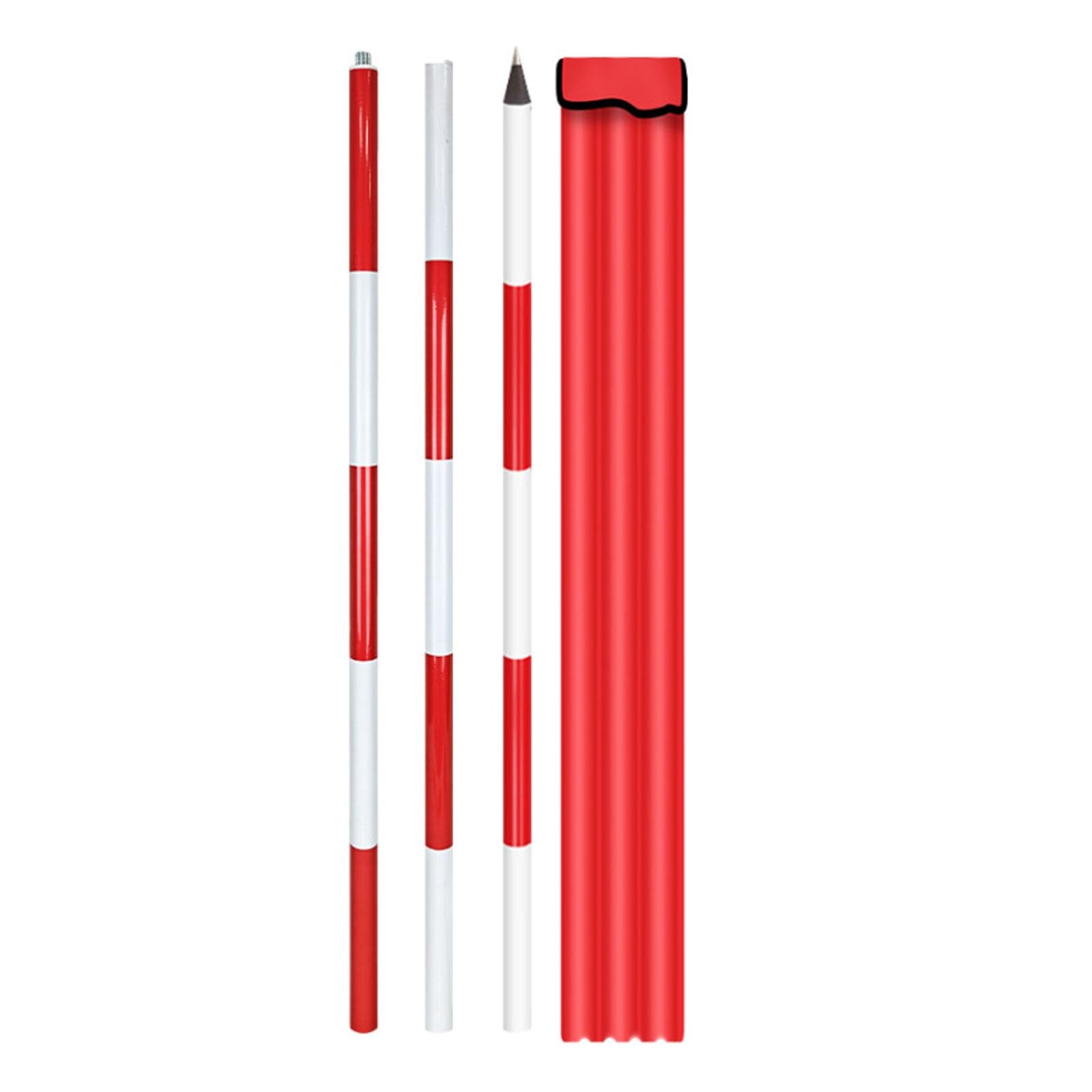 Pértiga de prisma de aluminio para topografía, pértiga de prisma de aluminio de alta resistencia para levantamientos topográficos, marcado de obras y trabajos de medición en ingeniería(3m/9.84ft)