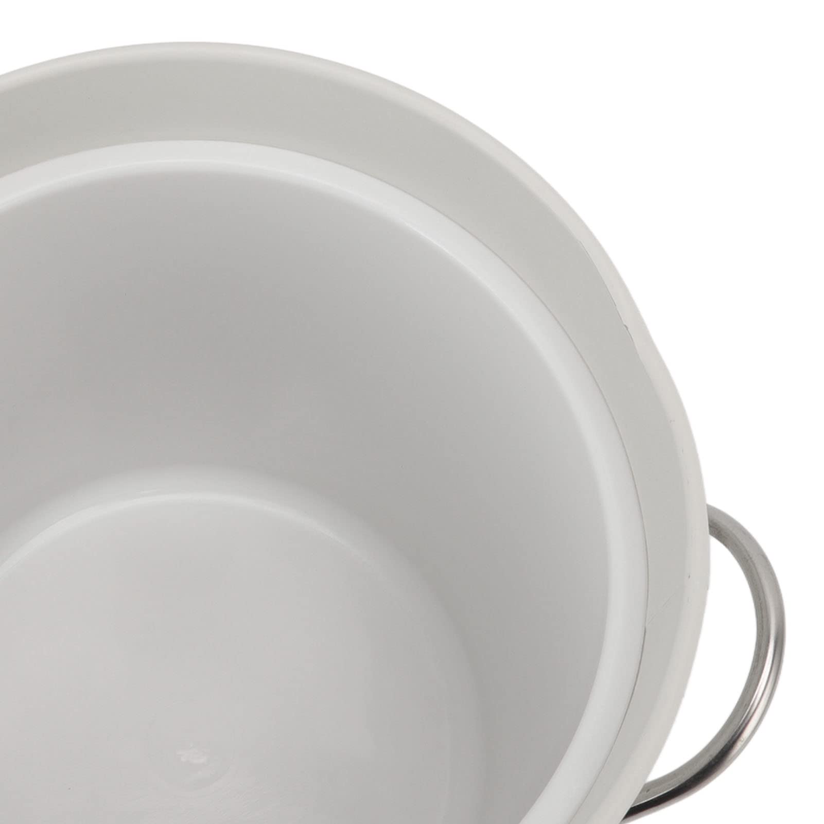 Greensen Cubitera Térmica de Doble Pared con Tapa y Cuchara para Champán y Vino, Contenedor Refrigerado Blanco, 19,5 x 20,5 x 16 cm
